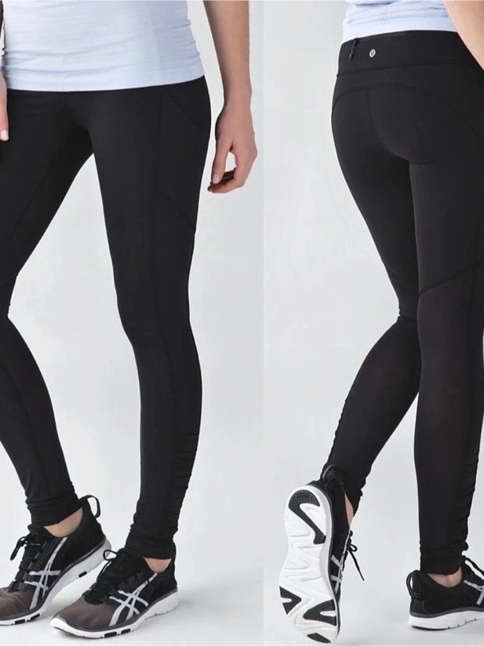 lululemon Speed Tight IV Black Ruched Athletic Leggings Size 6